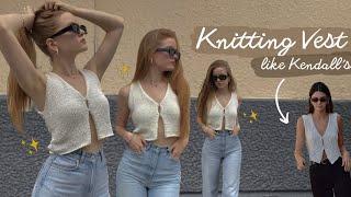 KNITTING VEST / beginner friendly / Trend of the summer 2023 