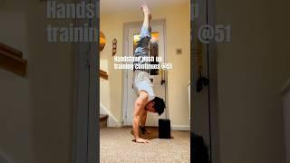 Handstand push up training with yoga block at 51 #goal #challenge #shortvideo #subscribe