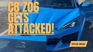 C8 z06 gets attacked!