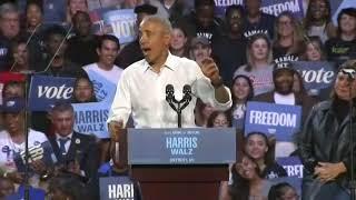 Obama drops Eminem verses with 'Mom's Spaghetti' & more after Detroit rapper introduces him at rally