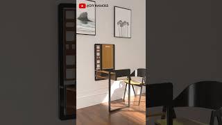 Wall mounted solid wood desk design#furniture  #home #creativestyle