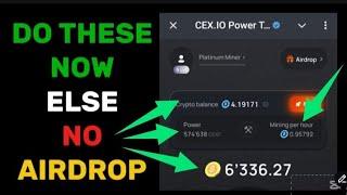 CEX.IO SNAPSHOT: You Won't get the AIRDROP if you haven't Done these | CEX.IO SNAPSHOT | CEX.IO NEWS