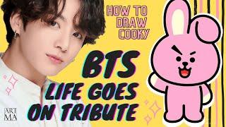 BTS LIFE GOES ON TRIBUTE || How To Draw Cooky on Procreate || MUST WATCH TILL END Youtube #Shorts