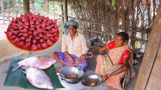 japani puti fish curry and tok fruit recipe cooking & eating by santali tribe couple