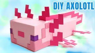 DIY Minecraft Axolotl From Scratch | Minecraft Papercraft Axolotl | Paper Crafts