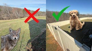 Installing A New Vinyl Fence To Help Keep Our Goldendoodle Puppy Safe