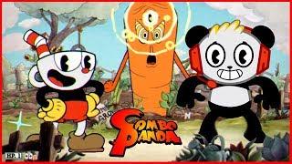 Scary Halloween CUPHEAD Trick or Treat Challenge Let's Play Steam Game with Combo Panda