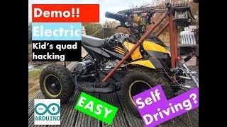 DEMO: Electric Kid's Quad -- line following, Obstacle detection and autonomous