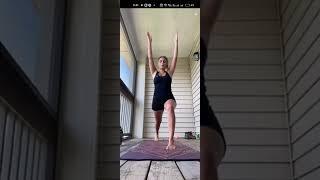 gorgeous model exercising