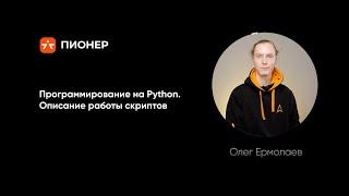 Программирование на Python. Описание работы скриптов