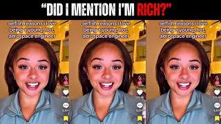 "i'm rich and sexy AF! Men Feel Inferior" SINGLE. Delusional Modern Woman Can't Find A MAN