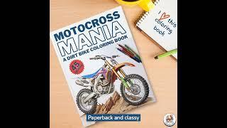 Motocross Mania Dirt Bike Coloring Book #dirtbike #motocross #dirtbikekids #motocrosskid #motorcycle