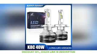 DAWNKNIGHT K8C 40W K7C Led Long Life Version H7 H4 H11 Led Headlight Bulb 3 Copper Tube Led Lights F