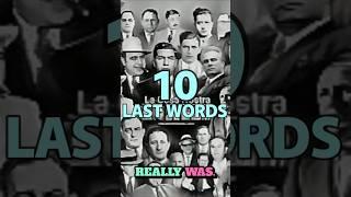 Last Words of 10 Mafia Bosses That Tell You Everything about Them  #shorts