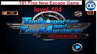 101 Free New Escape Games level 104 - The reporter and the murderer CID office - Complete Game