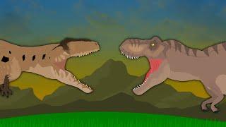 T Rex vs Giganotosaurus  |  EPIC DINOSAUR BATTLE  |  Jurassic World Dominion Animation