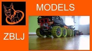 MODEL: Lego technic FOX 8x8x8 pulling 9 lego models