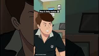 Boys & Daily routine  #funny #animation #the_overrated_bangali