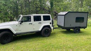 Transforming Harbor Freight trailer into awesome mini camper. DYI budget camper build under $2300