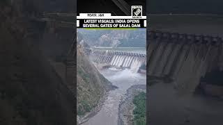 Latest visuals: India opens several gates of Salal dam built on Chenab River in Reasi, J&K