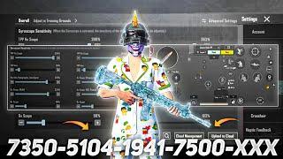 New Update 3.3 Best Sensitivity code + Control Settings Pubg Mobile/Bgmi Sensitivity 2024