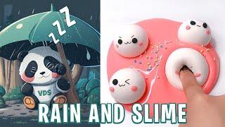 Rain & Slime Sounds For Sleeping 8 Hours - Relaxing Slime ASMR