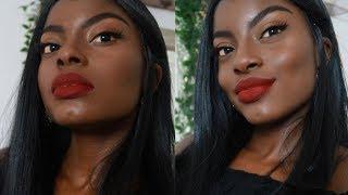 CLASSIC RED LIP on DARK SKIN but I’m not a makeup artist | WOC friendly