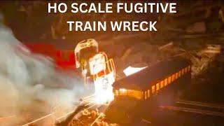 The Fugitive train wreck in HO Scale