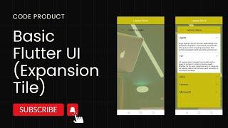 Basic Flutter UI design (Expansion Tile)