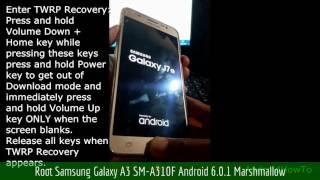 Root Samsung Galaxy A3 SM-A310F Android 6.0.1 Marshmallow