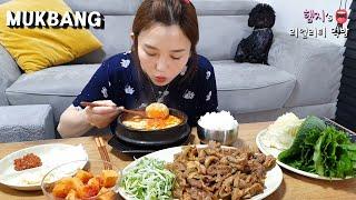 리얼먹방:) 햄지 기사식당돼지불백, 순두부찌개 (ft.양배추쌈)ㅣBulgogi & Sundubu jjigaeㅣREAL SOUNDㅣASMR MUKBANGㅣEATING SHOWㅣ