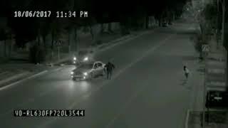 Supuesto angel salva una niña en la carretera