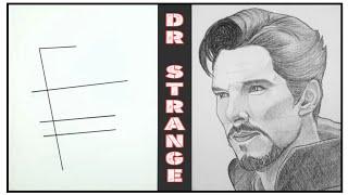 How To Draw DR STRANGE Step By Step Easy - @BlackSketchGallery