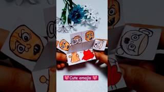 DIY cute emojis ️⭐ #diy #craft #emoji #emojichallenge #papercraft #cute #shortsp.
