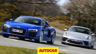 Audi R8 RWS V10 vs Porsche 911 GT3 - 2018 review | Autocar