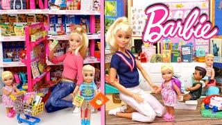 Barbie Baby Doll School Supply Shopping & First Day of School Routine