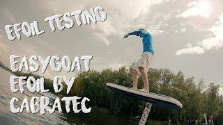 Testing efoil Cabratec Easygoat electric hydrofoil jetboard