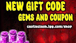 NEW GIFT CODE  GEMS AND COUPON  CASTLE CLASH