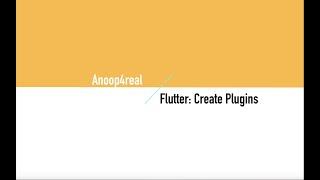 Flutter: Create plugin package and steps to publish