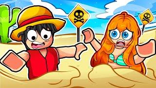 Trapped in QUICKSAND with Luffy & Nami in Roblox!