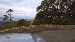 Driving up to Mt Wellington, Hobart, Tasmania