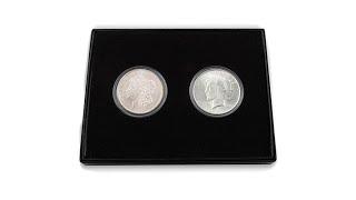 1921 Morgan and 1922 Peace Silver Dollar Coin Set