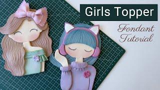 آموزش تاپر فوندانتی دختر | Fondant Girls Topper Tutorial