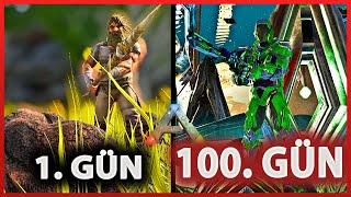 ARK Survival Evolved 100 Gün Hayatta Kalmaya Çalışmak Ve işte Olanlar! | The island