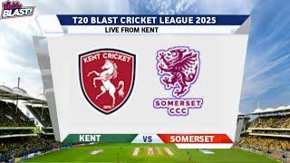  Live: Kent Spitfires vs Somerset | 56th T20 – T20 Blast 2025 | Score & Highlights