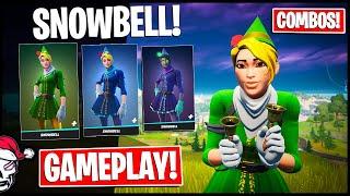 *NEW* SNOWBELL "Female Elf " Gameplay + Combos! Before You Buy (Fortnite Battle Royale)