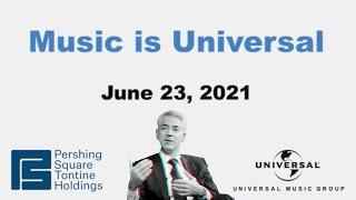 PSTH & Bill Ackman Investor Presentation - Universal Music Group, RemainCo, SPARC