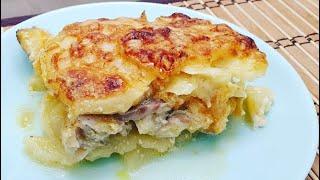 Рыбная запеканка!!Картофельная запеканка с рыбой!!Просто и вкусно!!!Рецепт на ужен!Блюдо с рыбой