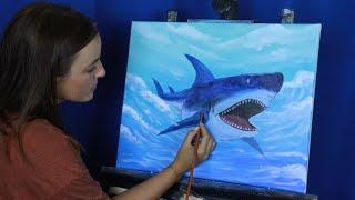 Painting ASMR | Painting an Intimidated but Nice Shark