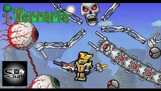 Terraria - All Mechanical Bosses - Megashark + Nimbus Rod